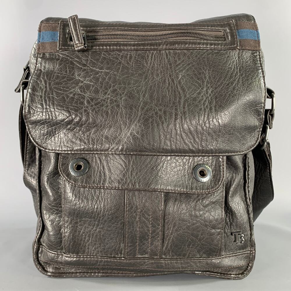 TED BAKER Black Crackled Polyvinyl Handbag